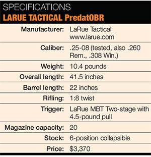 LARUE-TACTICAL-PredatOBR-Specs