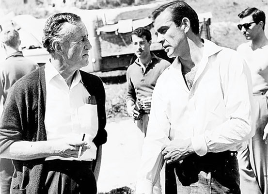 Ian Fleming and Sean Connery.