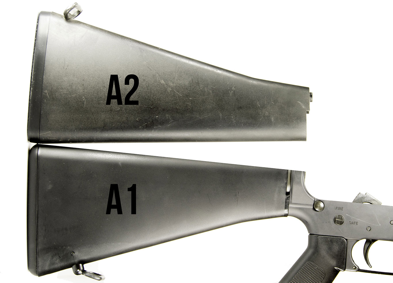 The A1-Length Retro Stock cuts the LOP by nearly two inches on a fixed-stock AR-15.