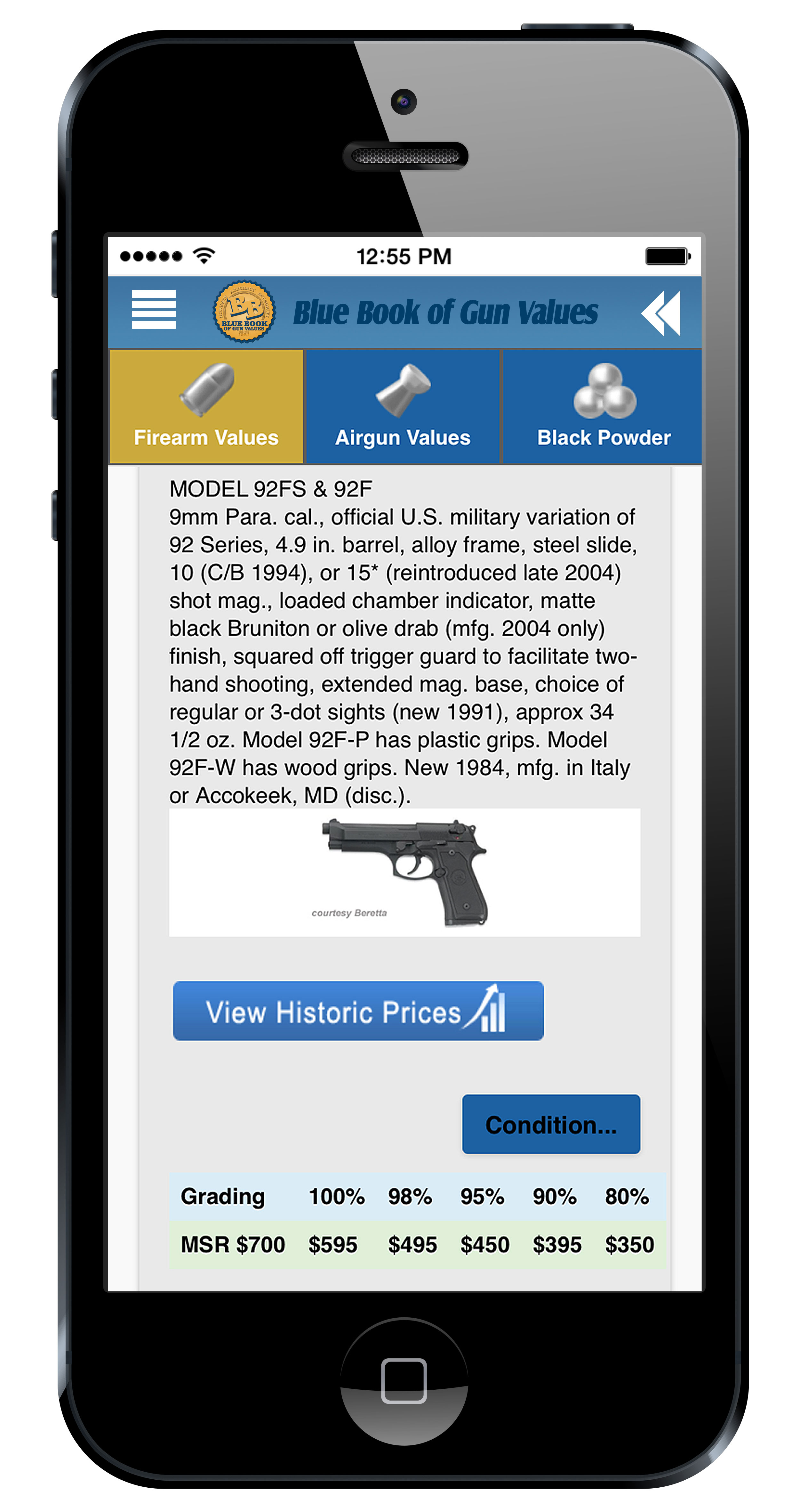 Blue Book of Gun Values App